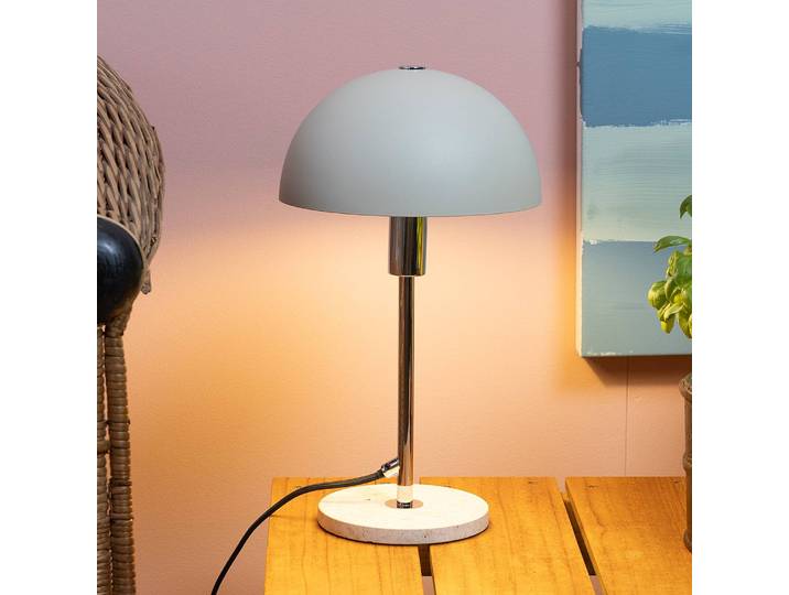 LED-Tischleuchten Lillian Ø 20cm Beige Travertine E14