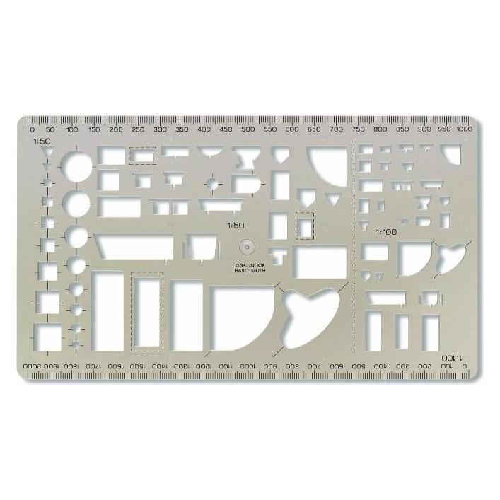 Koh-i-Noor 749270 Schablone Sanitärtechnik (749270)