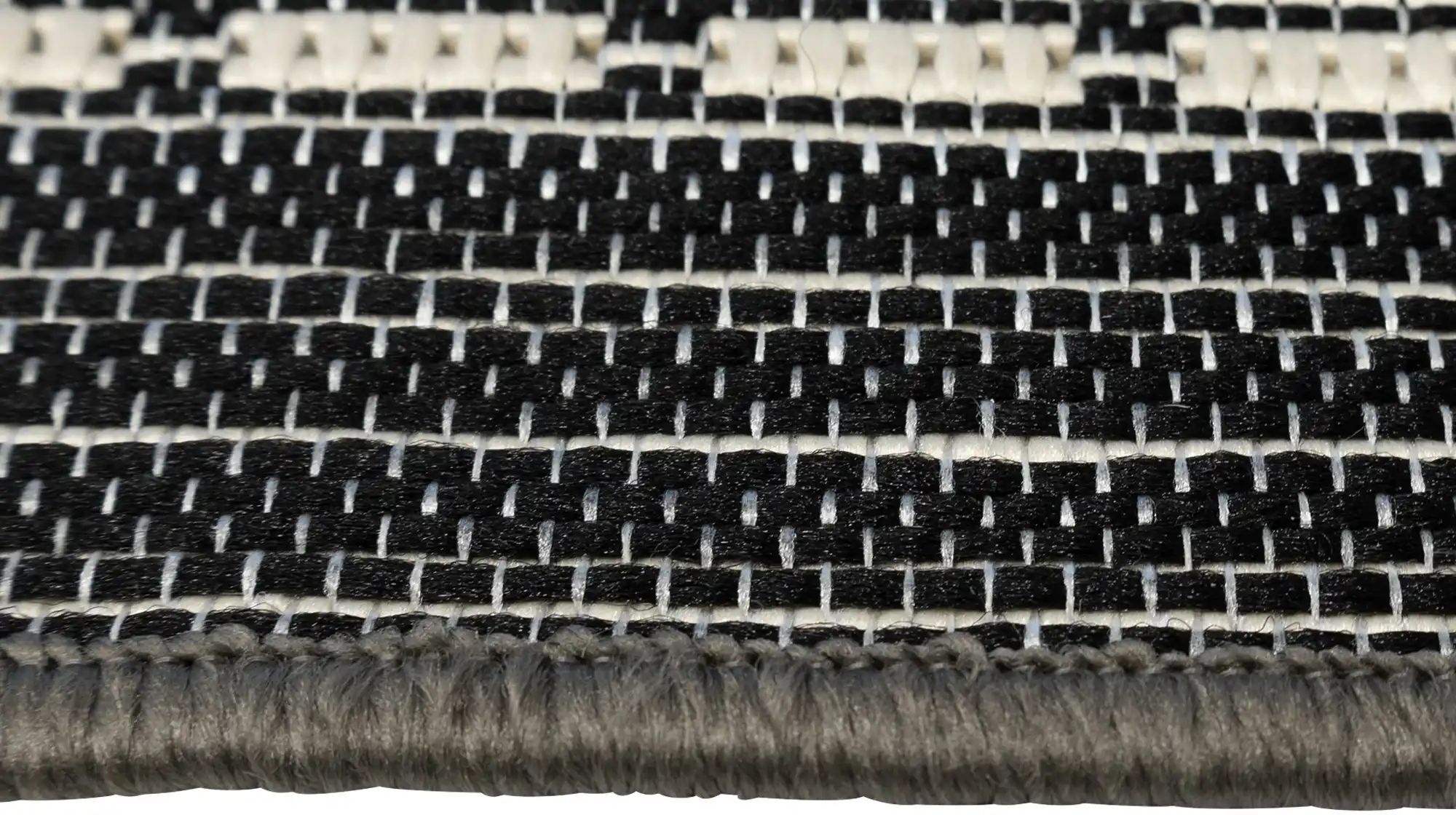 Höffner In-und Outdoorteppich  Scandinavian ¦ schwarz ¦ Synthetische Fasern ¦ Maße (cm):