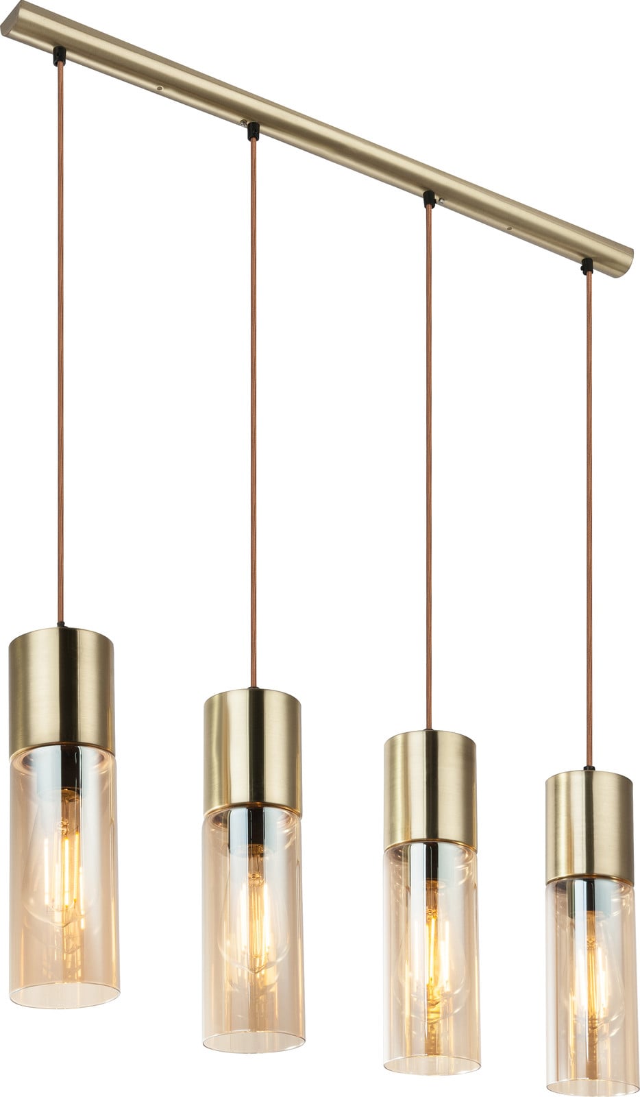 Globo Lighting Annika 4-lichts hanglamp design goud/messing