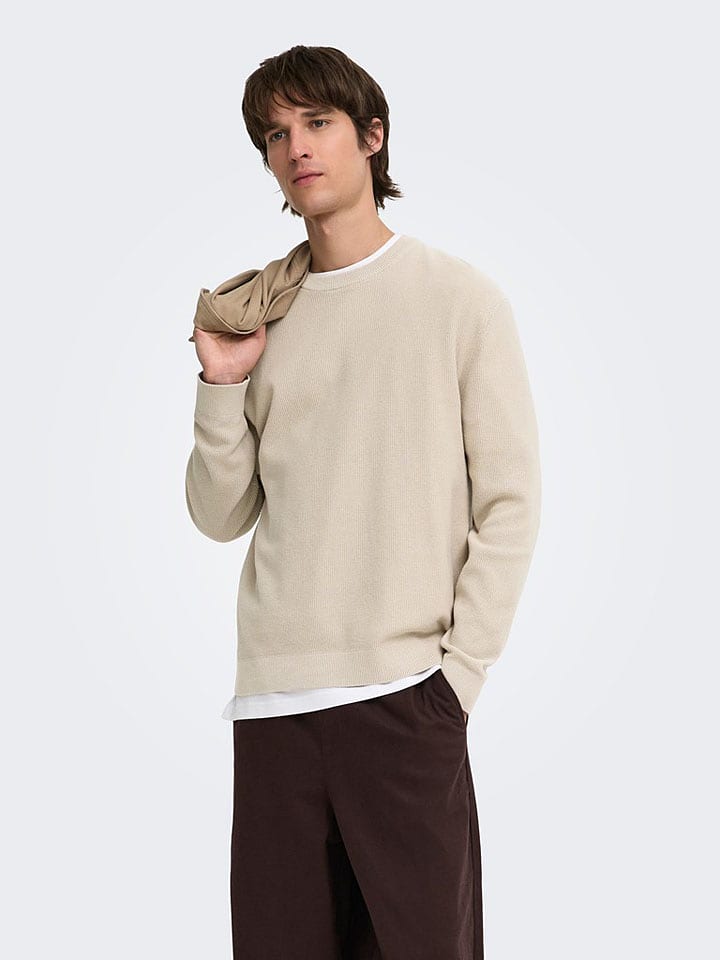 ONLY & SONS Pullover in Creme - XXL