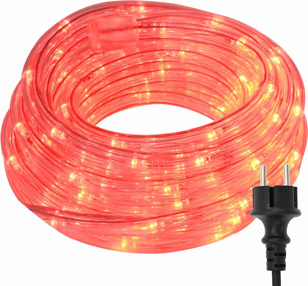 vidaXL Luz de cuerda con luces de cuerda Rojo 50 m PVC Rojo