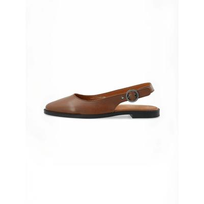 Ballerina CA'SHOTT "Ca'Shott Ballerina shoe CASDIANA", Damen, Gr. 38, Normalschaft, braun (cognac), Obermaterial: 100% Leder, Schuhe Ballerina