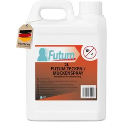 FUTUM 2L Zeckenspray / Mückenspray bekämpft Insekten, Eier, Larven, Insektenspray ohne Biozide auf Wasserbasis,  Sofortwirkung ohne Flecken