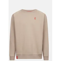 Derbe Sweatshirt Kippes Herren Beige Crewneck GOTS