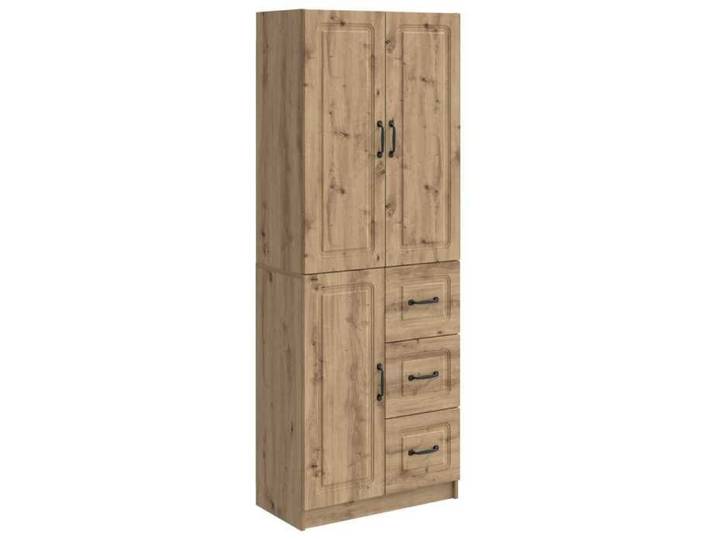 Ensemble de Meubles (2 PC) - NANAS - BAHUT - ENFILADE - Chêne artisanal Bois d'ingénierie{3818}