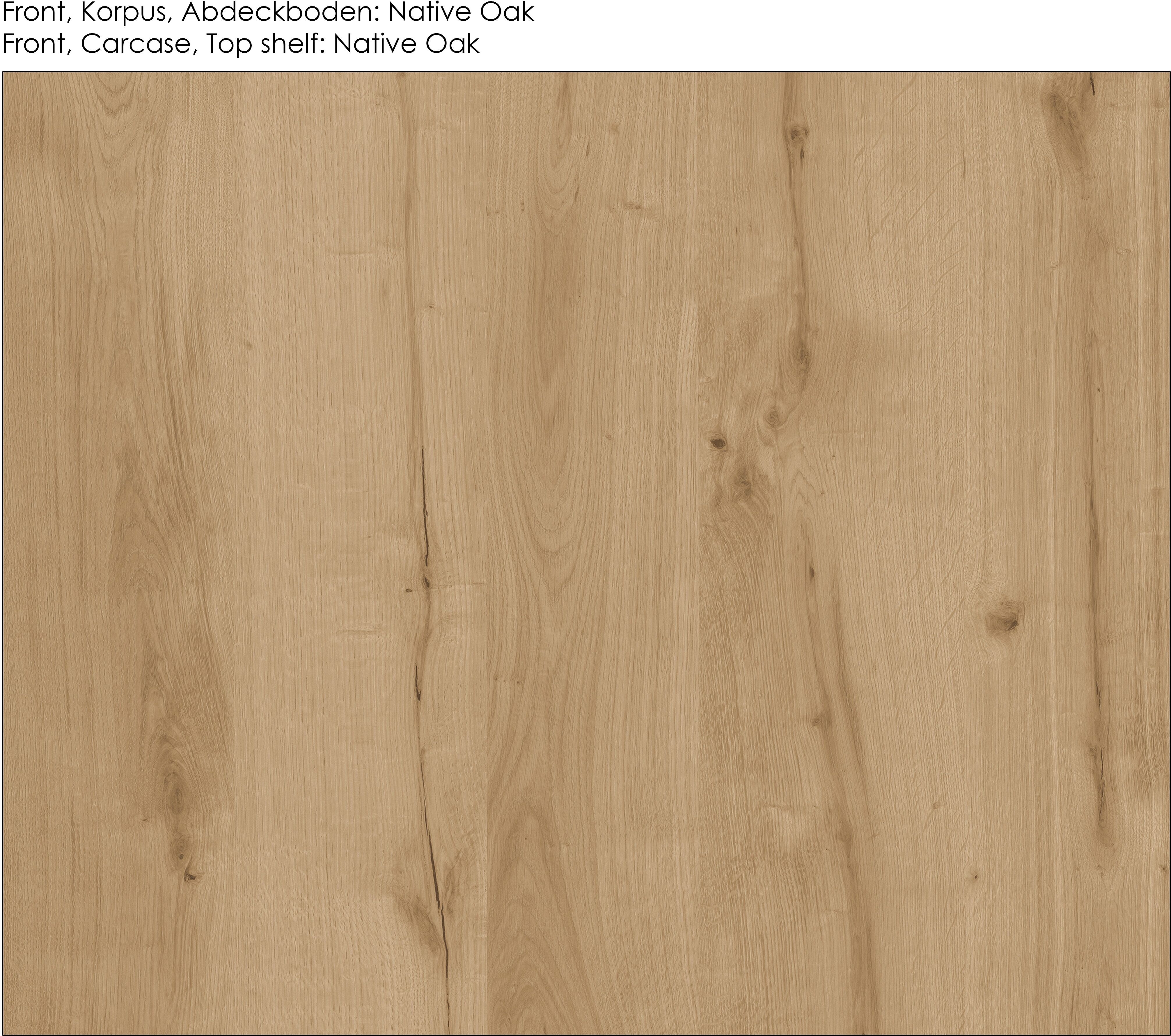 Sideboard NOBILIA, braun (native oak), B:45cm H:89cm T:49cm, Sideboards, Sideboard