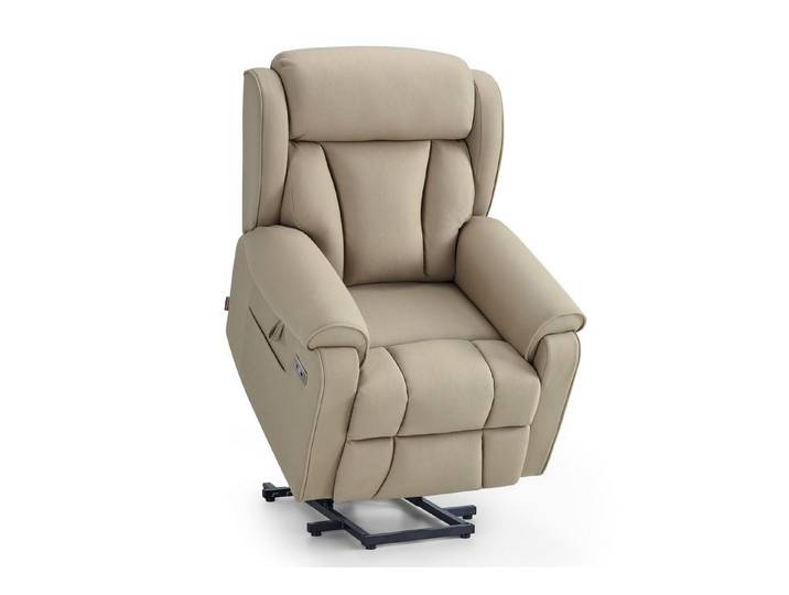 MCombo Relaxsessel M MCombo 4-Motoren-Aufstehsessel 7558, Zero-Gravity Sessel mit Aufstehhilfe, Elektrische Lenden- & Kopfstütze