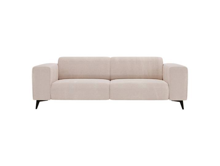 Carryhome 2-Sitzer-Sofa, Creme, Metall, 207x75x104 cm, Rücken echt, Wohnzimmer, Sofas & Couches, Sofas, 2-Sitzer Sofas