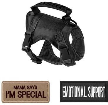 Uplift Picks Tactical Escape Proof Cat Harness Adjustable Military Style Vest For Outdoor Walking And Training black (vest)