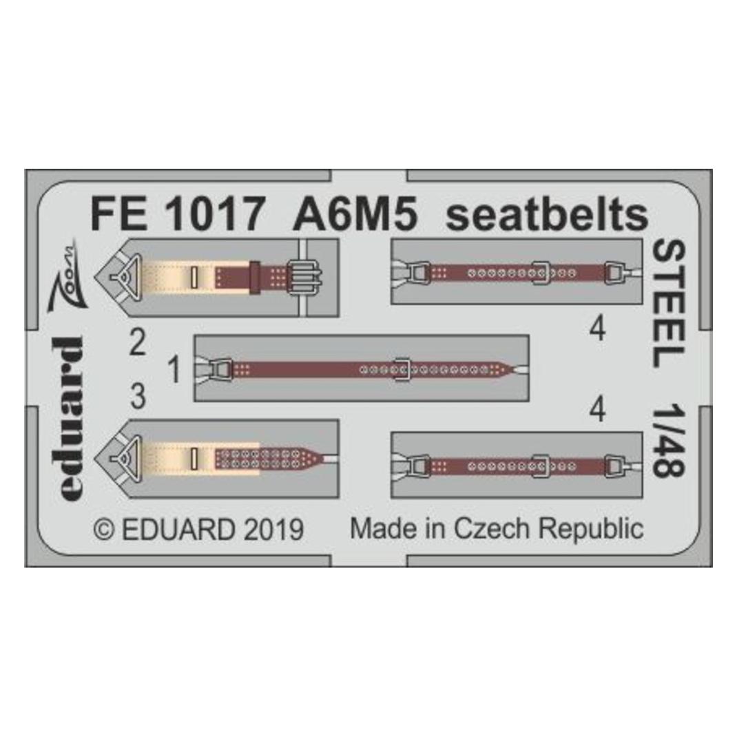 Eduard A6M5 seatbelts STEEL for Tamiya (FE1017)