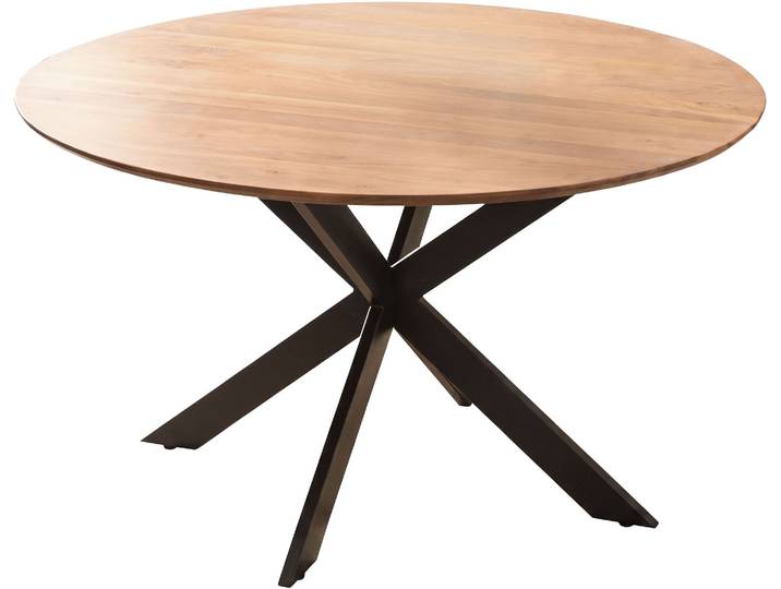 Esstisch HOME AFFAIRE Soho rund , braun (natur, schwarz, natur), B:130cm H:77cm, Tische, Esstisch, tolle Optik