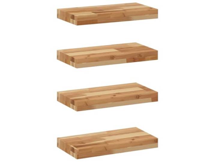 Mhdvray Schweberegal 4er Set 40x20x4 cm Akazie Massivholz Wandboard Geölte Wandpaneele für flexible Wandgestaltung in Wohnzimmer oder Flur, schafft praktische Ablageflächen ohne Stellplatz.
