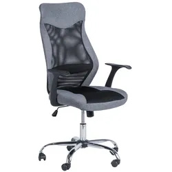 Carmen 7528 Chefsessel mit Netzrücken – Grau