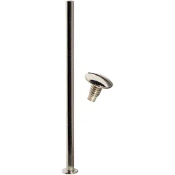 100 Buchschrauben, vernickelt Hülse glatt, Schraube geschlitzt | 145 mm, Metall, silber