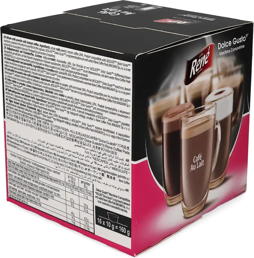 Café René   Café au Lait - 16 capsules voor Dolce Gusto