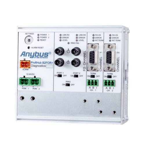 Anybus Repeater Profibus, Glasfaser, RS-485 ProfiHub B2FO2+ Betriebsspannung: 12 V/DC, 24 V/DC