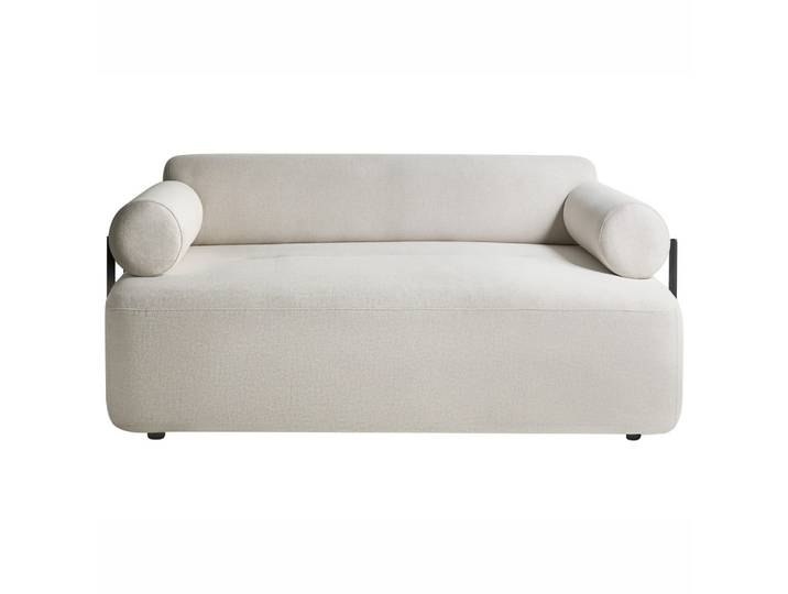2-SITZER-SOFA Stoff Cremeweiß Elva