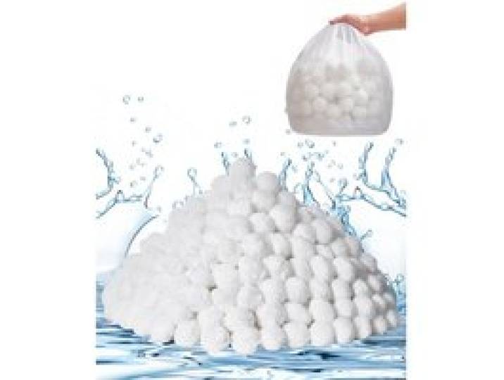 VEVOR Filter Balls für Sandfilter, 2,1 kg, Filterbälle ersetzen Pool-Filtersand, wiederverwendbare Filtermedienbälle aus Polyesterfaser mit Waschbeutel, für Schwimmbecken, Aufstellbecken, Aquarium