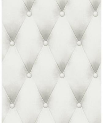 Seabrook Designs Vivienne Faux Tufting Unpasted Wallpaper