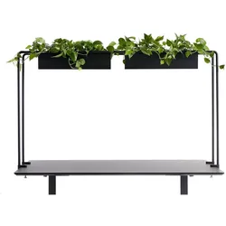 Apto, Pflanzenständer + Blumentreppe, Schreibtisch Halterung für Blumenkästen 160x80x2cm mit Tischklemmen, schwar...