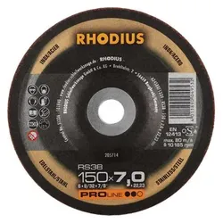 Rhodius, Schleifmittel, 205714 RS38 Schruppscheibe Edelstahl, Stahl 10 St.