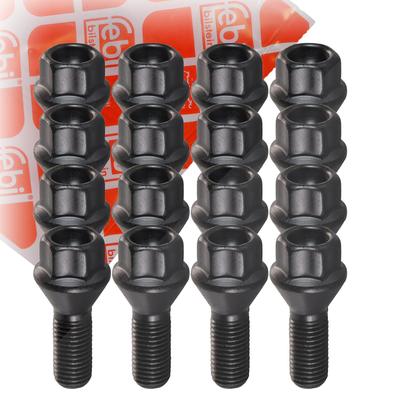 Febi Bilstein 16x Radschraube Kegelbund M12x1,5x26 [Hersteller-Nr. 46648] für Mini, BMW