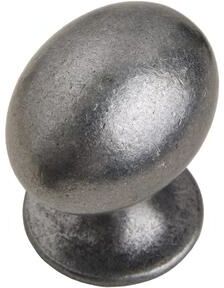 "Utopia Alley Danbury Oval Cabinet Ring Pull Knob - Vintage Cabinet Hardware with Hand Finished Antique Iron, Pull Knobs 1.3"""