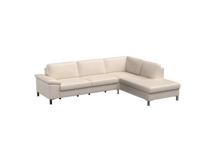 Ecksofa Classica Plus-8011, Johann Jakob, kat. d, life line white, Leder