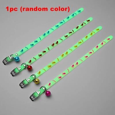Uplift Essentials Luminous Glow in the Dark Fluorescent Pet Safety Collar footprints