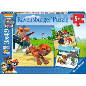 Ravensburger Puzzle 09239, Paw Patrol, Team auf 4 Pfoten, ab 5 Jahre, 3x 49 Teile