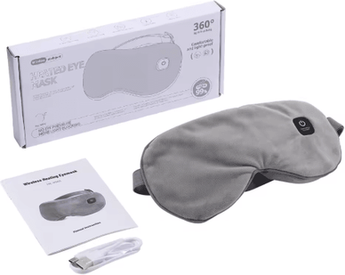 Inspire Picks DreamEase Pro USB Heated Eye Mask With 3 Mode Massage gray