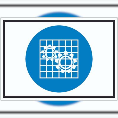 HB-Druck Absperrung prüfen Symbol Aufkleber A2 (420x594mm)