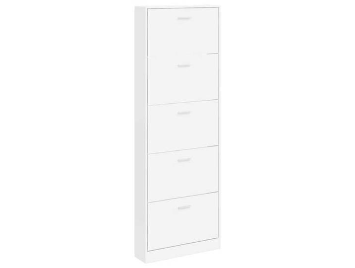 Remise Meuble Entrée/Couloir - Blanc - Meuble à chaussures - en bois - avec 5 compartiments - Blanc_glz49a