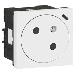 Legrand 077125L Mosaic Link Steckdose 45° F/B Std., Funktionsanzeige, EBS Farbe: Ultraweiß