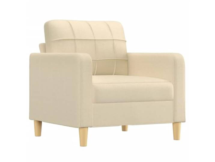 KTHLBRH Sofa-Set, 3-teilig, cremefarben mit Kissen Stoff 100 % Polyester, Gestell Metall, Schaumstoff, 1 Sofa, 1 2-Sitzer-Sofa, 1 3-Sitzer-Sofa