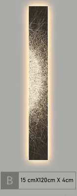 Inspire Curations Modern Luxury Luminous LED Wall Art Lamp b warm Light 180x22