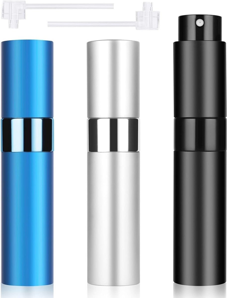 Set van 3 navulbare mini-geurverstuivers met 10 ml parfumflesjes voor onderweg