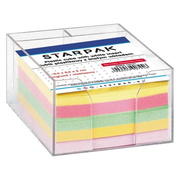 Starpak Grosser Kunststoffwürfel mit bunten Karten 85x85mm (41958420)