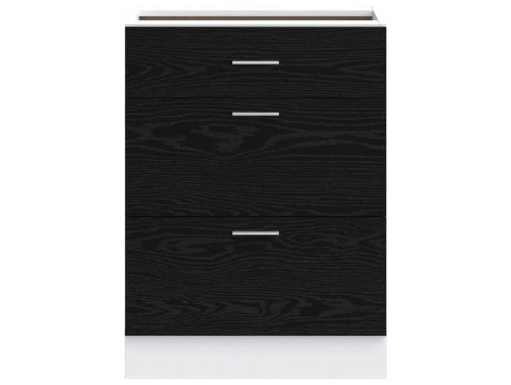 Remise 2026®Caisson de cuisine Noir - Armoire bas de cuisine - Vitrine de cuisine - bas avec tiroir - chêne Noir - 60x46x81 5cm 4