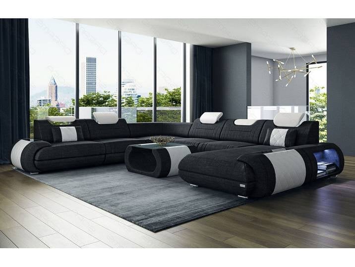 XXL Stoff Wohnlandschaft Rimini U-Form