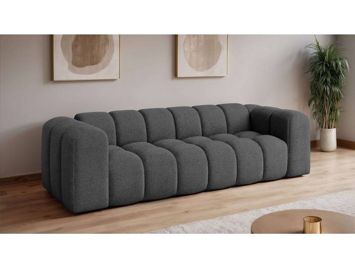 OTTO home Big-Sofa KALLIE Design-Sofa mit Steppung, Bubble-Optik, Breite 248 cm, moderne Steppung, hoher Sitzkomfort und modernes Design