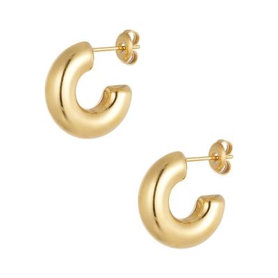 Paar Creolen ADELIA´S "Ohrringe Creolen aus Edelstahl, 1 Paar", Damen, Gr. Damen, Edelstahl, gold (goldfarben), Ohrringe