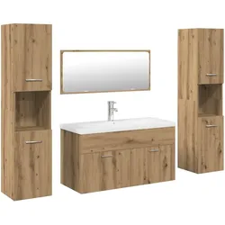 vidaXL 5-tlg. Badmöbel-Set Artisan-Eiche Holzwerkstoff