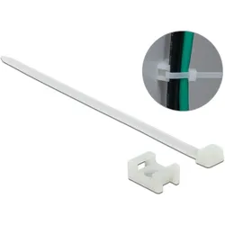 DELOCK Schraubhalter 23x16mm mit KBI L 150x B 7,2mm weiß
