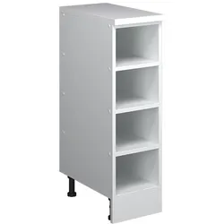 Vicco, Regal, Dachschrägenschrank Rion, Weiss/Weiss, 25 x 46 cm ohne Schräge, offen (46 x 25 x 83.80 cm)