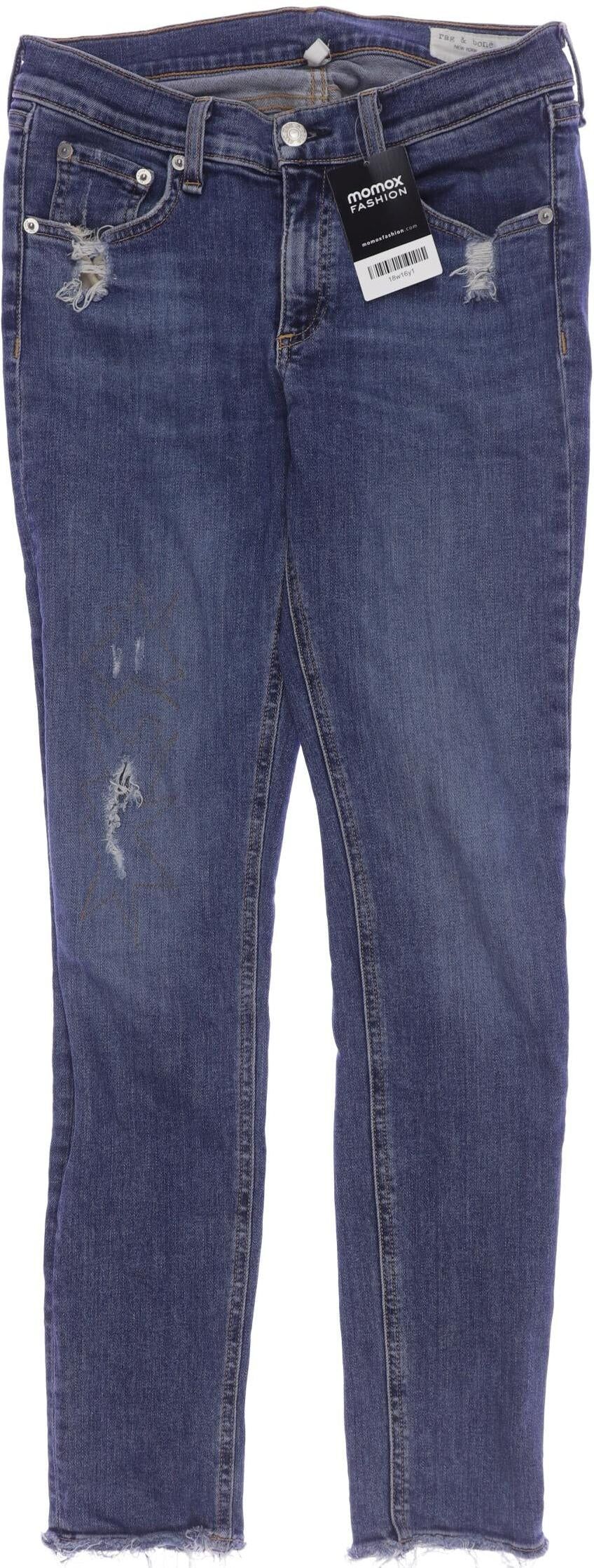 rag & bone Damen Jeans, Blau, Gr. W28, Baumwolle / Elasthan - Second Hand