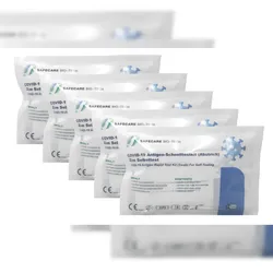 SAFECARE BIO-TECH Safecare Covid-19 Antigen-Schnelltest 5 Stück Nasenabstrich Corona Antigentest