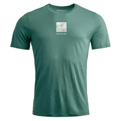 Ortovox Herren 120 Cool Tec Abstract T-Shirt - XL - arctic grey