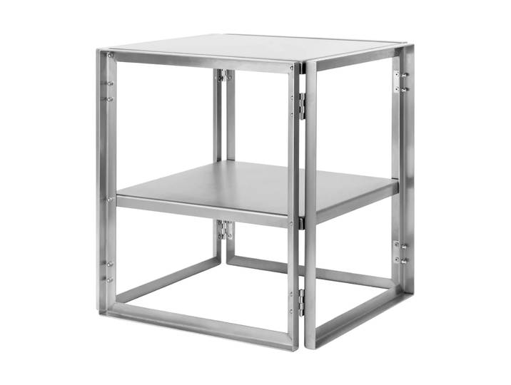 Kristina Dam Studio Table d’appoint pliable 40x40 cm Acier inoxydable brossé
